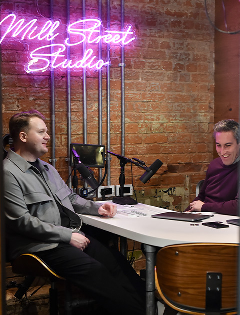 James Rose and Jack Porter-Smith talking on a podcast together