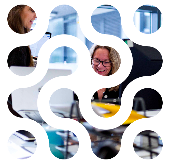 panel discussion on culture connection featuring two speakers and an audience in a modern setting